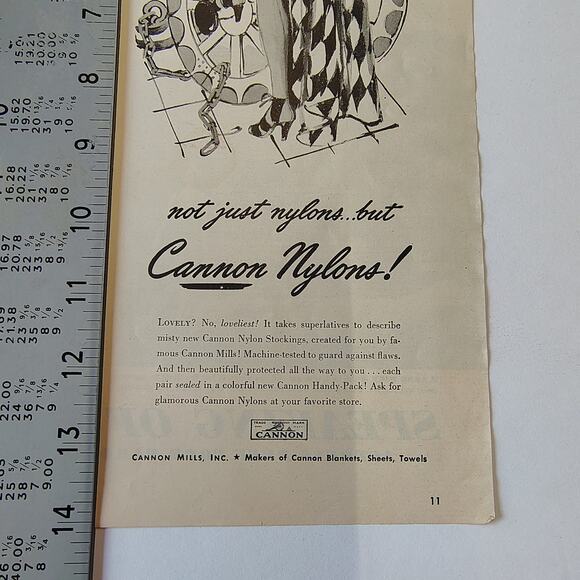 1946 Print Ad Cannon Nylons Sexy Woman Legs Pose Midcentury Hosiery Ephemera - Picture 6 of 10